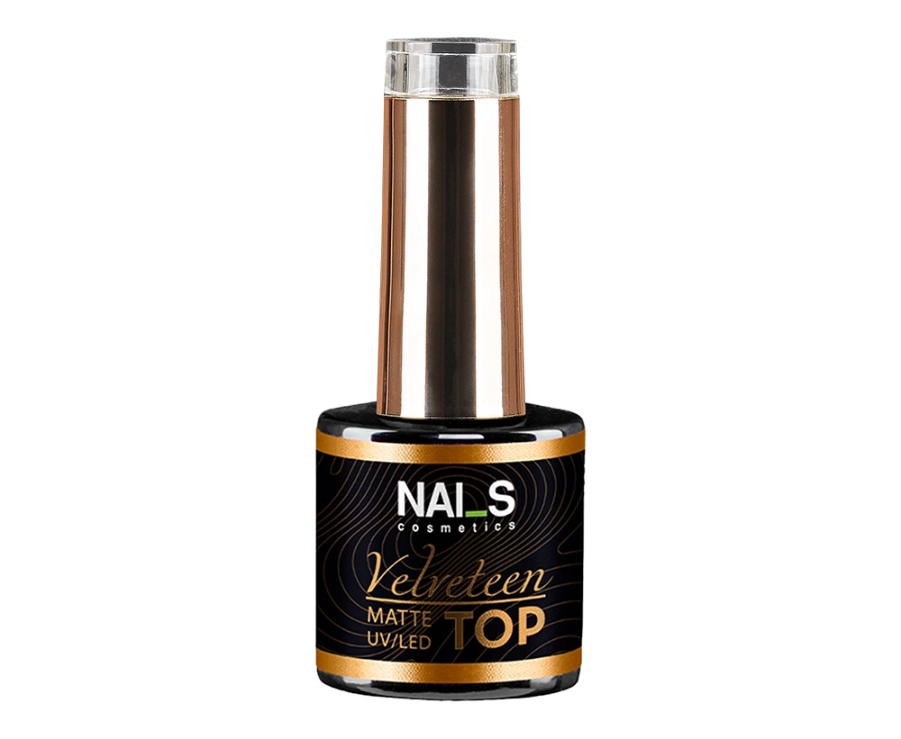 

	
	Matte top coat without sticky layer:
	creates a soft, velvety finish.
	Does not alter the color of gel polish or gel.
	Compatible with both light...