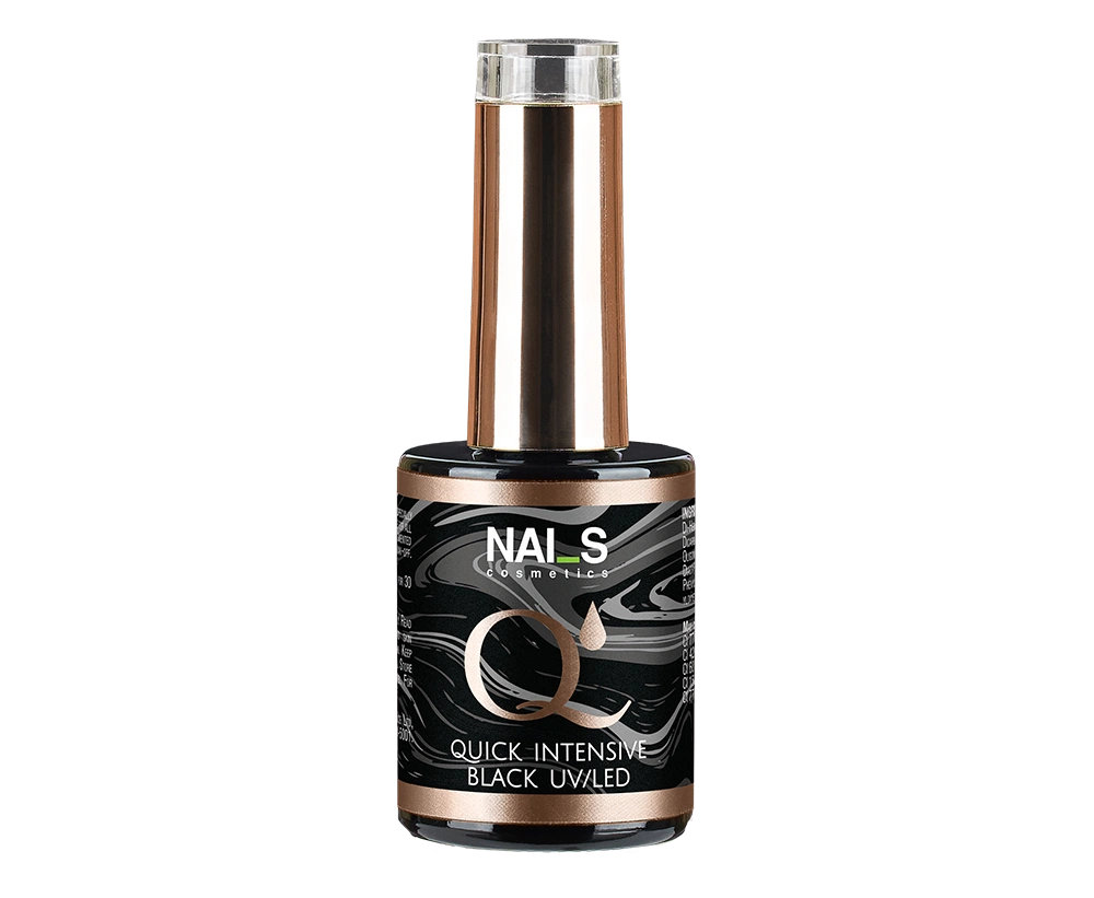 
  Quick Intensive Black – highly pigmented black gel polish.
  Provides even coverage in one coat without streaks – thanks to its high pigmentation, ...