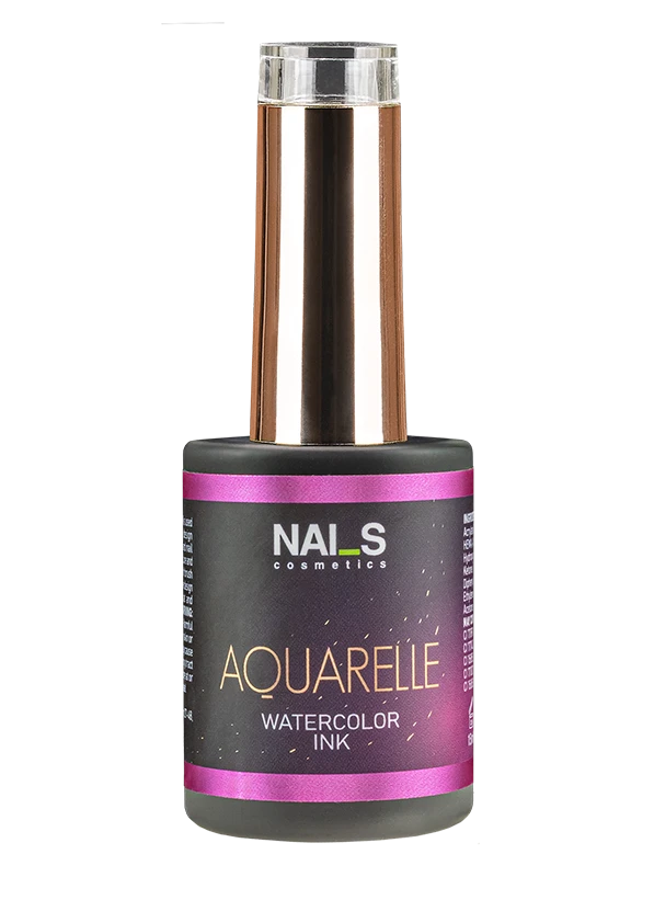Aquarelle is a nail design technique that creates a light and flowing watercolor effect. It allows you to easily and quickly create color diffusion effects on nails, such as marble designs, abstract art, floral motifs, and various blended backgrounds.Usage: Depending on the desired effect, Aquarelle drops can be applied:– on gel polish with the sticky layer removed– on a matte top coat– on a glossy top coatThe product can be used on white or colored backgrounds, taking into account color mixing ...
