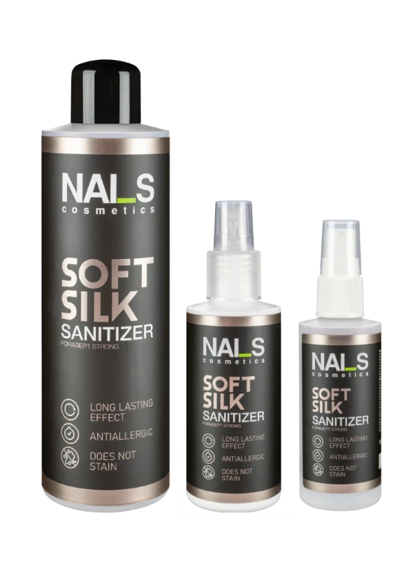 SOFT SILK SANITIZER FORASEPT STRONGFor professional use: Intended for hand and surface disinfection. The product contains ingredients that help maintain skin elasticity and softness without drying the skin.Directions for use: Apply a small amount of the product (3 ml) to the hands and rub in until fully absorbed. Contact time: 1–2 minutes. Do not rinse with water....