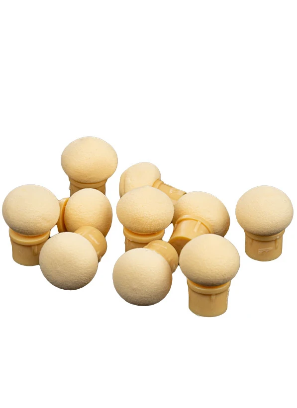 Sponges for ombre nail design, 10 pcs.Practical porous-texture sponges for creating smooth and beautiful ombre designs. They help blend shades easily and create a soft, gradual colour transition. Suitable for use with various nail art materials. Two different sponge shapes make it easy to adapt to the chosen technique and working area.Set includes: 10 pcs. – 5 rounded and 5 dome-shaped sponges....